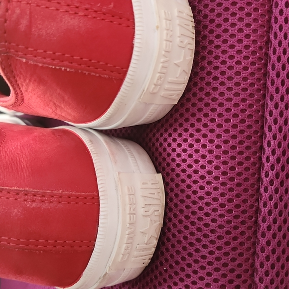 Chuck II Craft Leather Low Top Red Size 8 - Picture 6 of 10